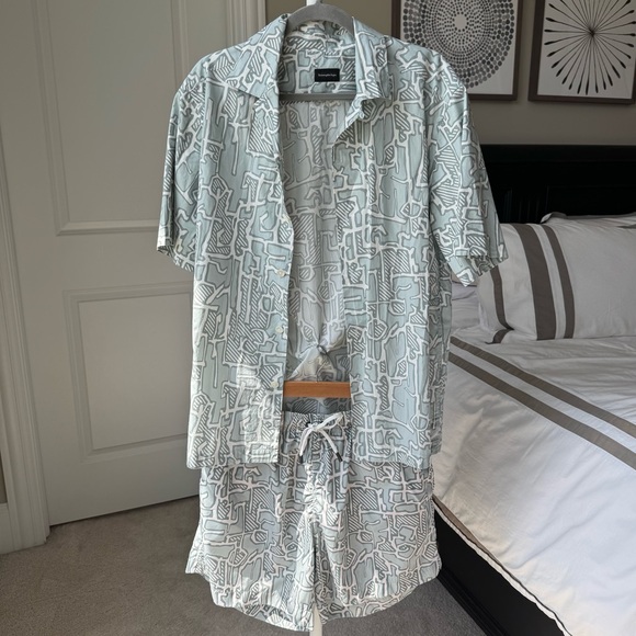 Ermenegildo Zegna [Set] Print Shirt + Swim Shorts - Picture 1 of 8